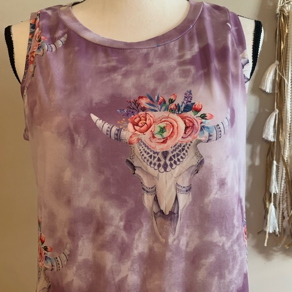 D O N A T E D Southwest shirt purple size small by Wonderland Orange NWT - Picture 2 of 7